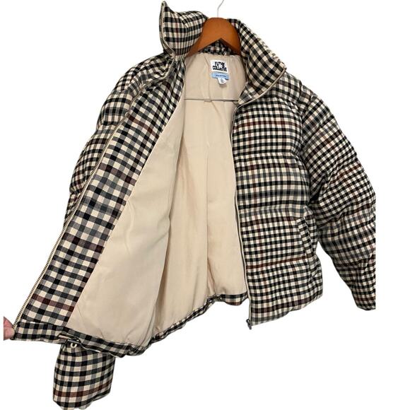 Future Collective Reese Blutstein Plaid Puffer Coat XS Checkered Zip Up Jacket - Picture 7 of 15